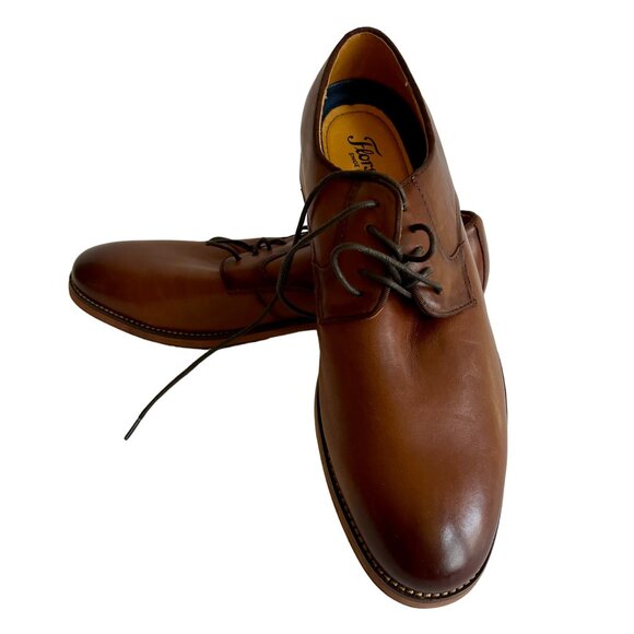 Florsheim Mens Leather Cognac Lace Up Oxford Dress shoes men US 9 EU 42 new